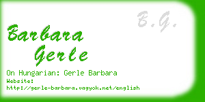 barbara gerle business card
